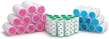 12 Pack Aluminum Hair Rollers 1 Inch Diameter Self-Gripping in Blue