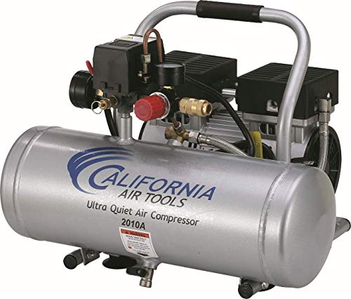California Air Tools 2010AGK18 Ultra Quiet & Oil-Free 1.0 Hp, 2.0 Gal. Aluminum Tank Air Compressor with Nail Gun Kit