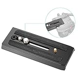 Neewer Rapid Connect Quick Release Sliding Plate Camera Mount with 1/4" and 3/8" Mounting Screws for Manfrotto 501HDV 503HDV 701HDV MH055M0-Q5