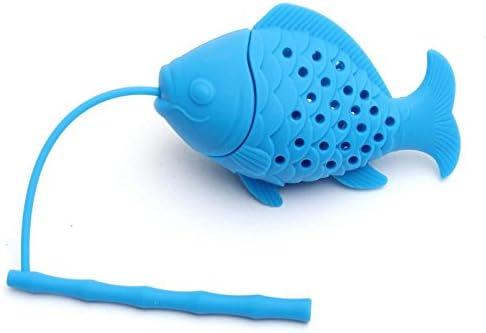 Home Product Diffuser Strainer Kawaii fish Design Food grade Silicone Loose Tea Leaf Strainer Herbal Spice Infuser Filter