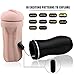 Male Masturbator with Strong Suction Base for Hands Free Fun, PALOQUETH Man Masturbation Cup with Porn Star Moaning Feature 10 Vibration Modes for Life Like Experience