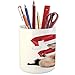 Pencil Pen Holder,Christmas,Printed Ceramic Pencil Pen Holder for Desk Office Accessory,Xmas Crew Cat Dog Bird Mouse and Rabbit Bunny with Santa Hats Grumpy Pets Picture