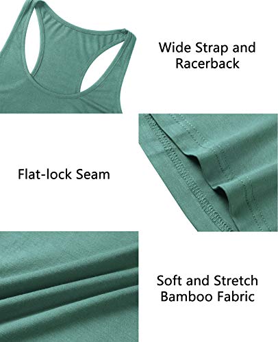 V-FOR-CITY-Workout-Tank-Tops-for-Women-Racerback-Yoga-Tanks-Bamboo-Athletic-Activewear-2-Pack
