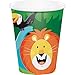Jungle Safari Party Plates Napkins Cups and Table Cover (Serves-16) - Jungle Safari Party Supplies Pack Deluxe (Bundle for 16)