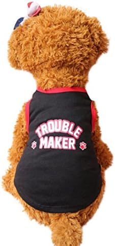 FUNIC Pet Clothes, Puppy Pet Summer Sporty Vest Dog Cat (X-Small, Black)