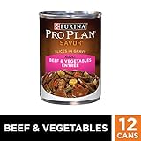 Purina Pro Plan Gravy Wet Dog Food, SAVOR Slices in Gravy Beef & Vegetables Entree - (12) 13 oz. Cans