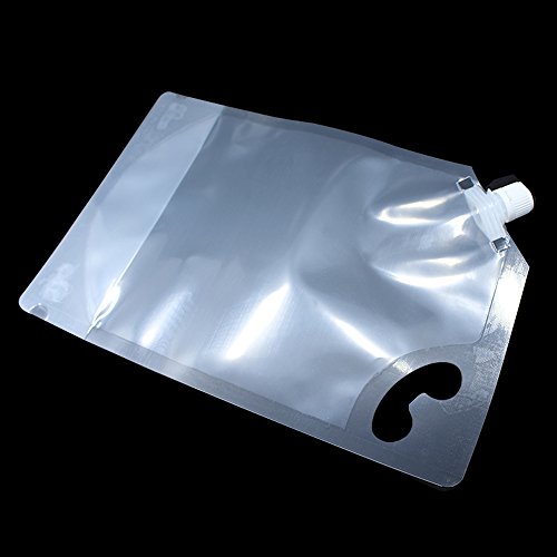 3.1x4.9 inch 50 Pieces 100 ML Clear Plastic Retail Stand up Liquid Juice Spout Bag with Oblique Mouth Portable Transparent Poly Beverage Drink Milk Empty Doypack Packaging Pouch - Thumbnail 4