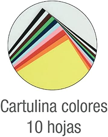 Bloc de Cartulinas de Colores Oxford 10 Hojas en 10 colores surtidos encoladas. Cartulina de 170gr.