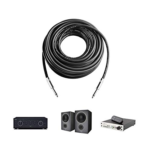 Yoico 2Pcs 25 Feet Professional 1/4" to 1/4" Speaker Cables, Pair 25 ft 12 Gauge 1/4 Male Inch Audio Amplifier Connection Heavy Duty Cord Wire - Thumbnail 5