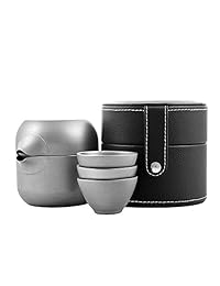 SONHUC   Tetera de titanio con 3 tazas de titanio,