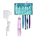 NinKe Family Size UV Sanitizer Toothbrush Holders, Wall Mount or Countertop Use, Zero Germ UV Light 6-10 Minute Sanitizing timer Powered by AC/ Battery (AC Adapter INCLUDED)