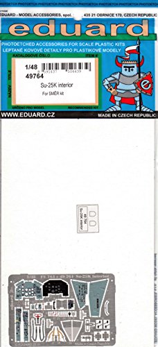 EDU49764 1:48 Eduard PE - Su-25K Frogfoot Interior Detail Set (for use with the Smer model kit) [MODEL KIT ACCESSORY]