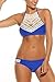 Avidlove Womens Crochet Swimsuit Two Pieces Bathing Suits Sexy Bikini Set S-XXL Blue