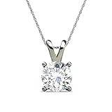 PARIKHS Round Cut Diamond Solitaire Pendant Popular Quality in White & Yellow Gold
