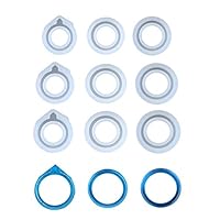 Yalulu 9Pcs Assorted Sizes DIY Ring Silicone Mold Jewelry Pendant Rings Resin Casting Circle Casting Mould for DIY Craft Making, Diameter 16mm-20mm