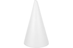 Happyyami Floral Foam Cone Christmas Foam Cone for DIY Arts and Crafts White Polystyrene Cone Shapes 34.5cm Small Cones Christmas Tree Crafts Table Centerpiece Decor Craft Foam