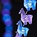 Impress Life 3D Alpacas Llama Fairy Indoor String Lights Decorations,10 Foot 30 LEDs Blue Pink Animal Lighting Decor, USB Plug-in and Battery Powered with Remote for Bedroom Wedding Party