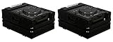 2 Odyssey Black Label FZCDJBL Universal ATA DJ Flight Cases for Large CD Players