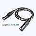 GBGS 16 Pack DMX Cable 3.2ft（1m） 3-Pin Signal XLR Connection DMX512 Stage Light Cable Wire Male to Female