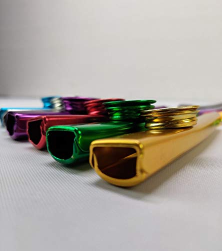Metal Kazoo Musical Instruments Flutes, 6 Colors,Guitar,Ukulele, Violin, Piano Keyboard, Kazoos With Lanyards (06) - Thumbnail 5