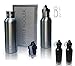 Bottle Kooler - Stainless Steel Bottle Insulator - Keeps Beer Cold Longer - Fits Most 12oz Bottles - with Bottle Opener & Carabiner. Also in Black