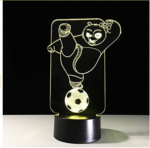 3D Night Light Chinese Kung Fu Panda Lamp 3D 7 Color Changing 3D Led Lamp Acrylic Night Light Usb Table Lamp For Home Decoration Gift For Kids