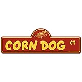 Corn Dog Street Sign | Indoor/Outdoor | Funny Home Décor for Garages, Living Rooms, Bedroom, Offices | SignMission personalized gift