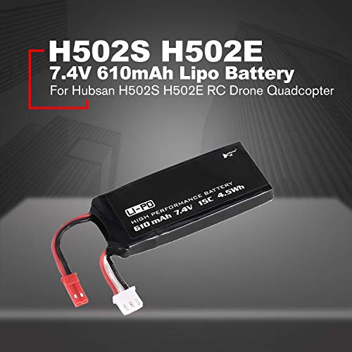 ToGames 2PCS 7.4V 610mAh 15C Li-po Battery for Hubsan H502S H502E RC Drone Quadcopter Aircraft UAV Spare Part Accessories Model