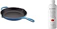 Le Creuset Enameled Cast Iron Signature Iron Handle Skillet, 10.25" (1-3/4 qt.), Marseille & Enameled Cast Iron Cookware Cleaner, 8.45 oz.