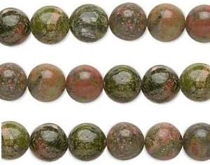 Round Unakite Beads 8mm 16 Inch Strand