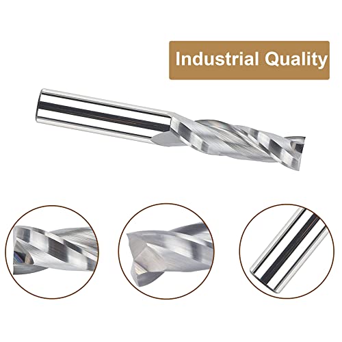 SpeTool Upcut Spiral Router Bits Extra Long (4 inch) with 1/2 Inch