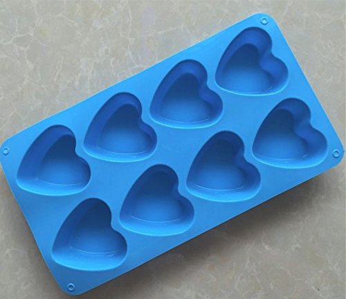 2 Silicone Heart Shaped Molds – Hearts for Valentine’s Day Baking - Shapes for Soap Candy Cake – DIY Baked Gifts Chocolate Supplies - Baking & Holiday Party Decoration - Random Colors Sent - Thumbnail 4