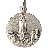 I G J OUR LADY OF FATIMA MEDAL - THE PATRON SAINTS MEDALS - 100% MADE IN ITALY -