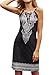 Happy Sailed Women Summer Halter Neck Dress Floral Print Bohemian Beach Dresses Black Small