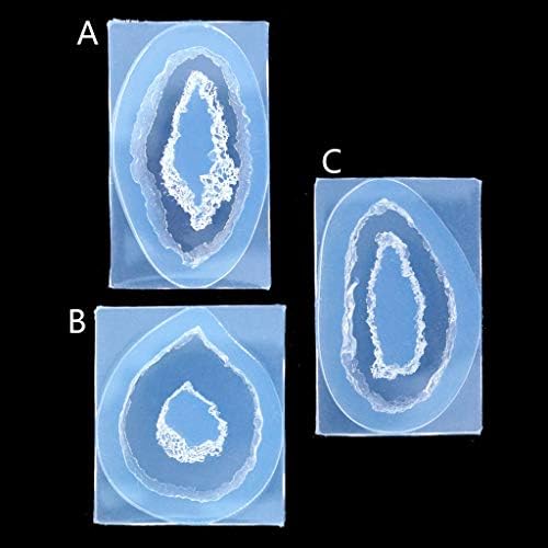Ninbo Crystal Quartz Rock Cluster Geode Druzy Gem Pendant Silicone Mold Resin Jewelry d