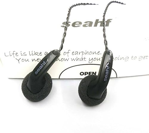 FHCG In-ear headphones High Impedance In Ear Earphone Earbud 150 ohms Earbud Headset Flat Head Plug High Impedance PK Monk Earbud - Black 150 ohms