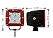OZ-USA® R 4D POD Flood Phillips LED Lights RED Bezel Fog ATV Offroad 3 x 4 Race Beam Truck Motorcycle Cube