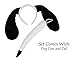 Black and White Dog Ears Headband and Tail Costume Accessory Puppy Dog Costume Ears and Tail - One Size