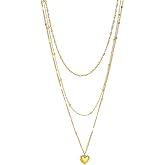 Gmai Layered Necklaces for Women Gold Plated 3/4/5 Piece Adjustable Stackable Necklace Set with Pearl Cross Coin Pendant Dainty Gold Silver Choker Chain Jewelry Gift for Her