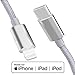 Apple MFi Certified USB C to Lightning Cable Made for iPhone X/XS/XR/XS Max / 8/8 Plus, Supports Power Delivery (for Use with Type C Chargers) 4FT (Silver)