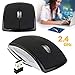UBEI Wireless Mouse USB 2.4G Computer Mouse Foldable Travel Mouse Folding Mini Mouse Easy to Carry for Laptop Notebook Desktop Computer (Black)