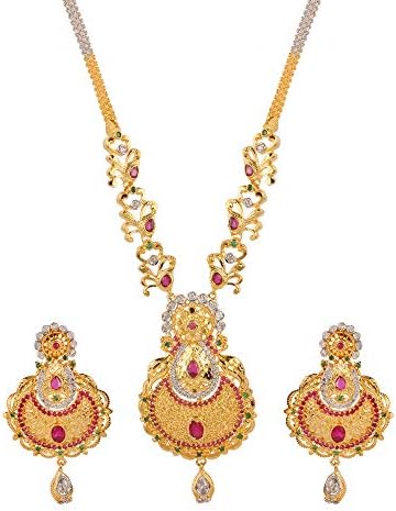 Swasti JewelsHaram Wedding Jewellery Neckalce Earrings Set for Women (Multiple Choices)