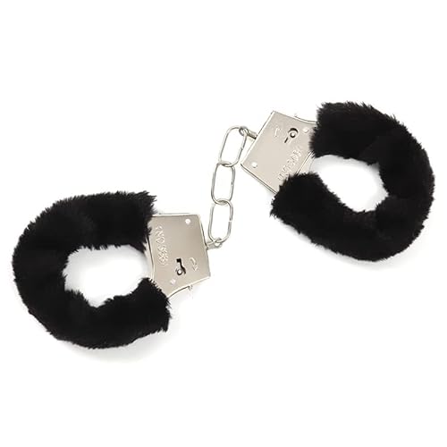 Red Furry Fuzzy Handcuffs - Fun Costume Prop & Accessory For Parties