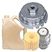 Danti Oil Filter Cap Removal Tool Aluminum Cup Wrench 64mm 14 Flute compatible with Toyota Lexus Scion 2.5L to 5.7L Engines Fits Camry, RAV4, Highlander, Sienna,Tundra，Land Cruiser and More