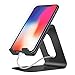 barsone Cell Phone Stand, Aluminium Phone Holder Mount Stand for Phones and Tablets 10 inches (Updated Black)