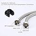 HOMEIDEAS 24-Inch Faucet Connector Braided Stainless Steel Supply Hoses With 3/8