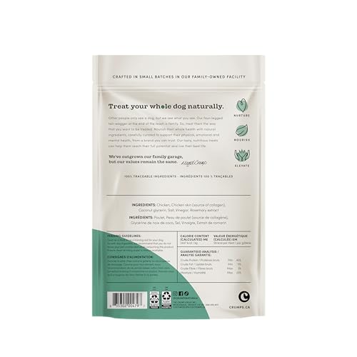 CRUMPS’ NATURALS CHICKEN COLLAGEN JERKY 5.4OZ, DOG TREATS
