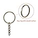 JEWMAY 100Pcs Split Key Chain Rings with Chain and Jump Rings Bulk for Crafts Supplies 1 Inch - Antique Bronze