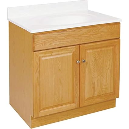 1 Pc Seasons 24w X 31 1 2h X 21 D Honey Oak 2 Door Vanity Base