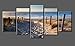 Canvas Prints Sk006 Wall Art Beach, Stretched and Framed Ready to Hang, 5 Panels Beach Canvas Print Photo Canvas Art for Home Decoratio